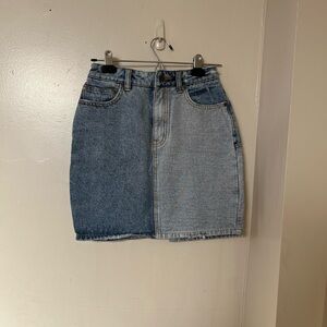 RVCA Two-Toned Denim Mini Skirt